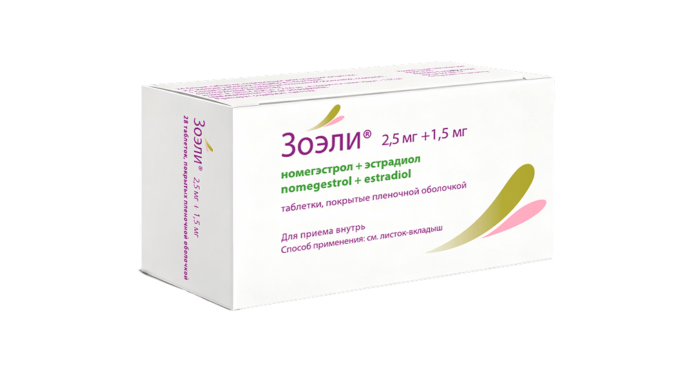 Зоэли 2.5 мг/1.5 мг №28